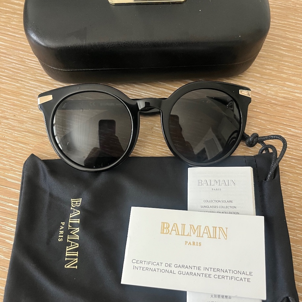 Balmain black sunglasses with box